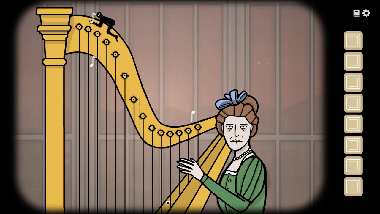 Alexandra's harp interaction